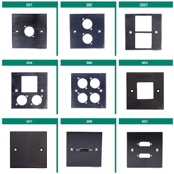 86 Type Aluminum Panel XLR Wall Socket Face Plate