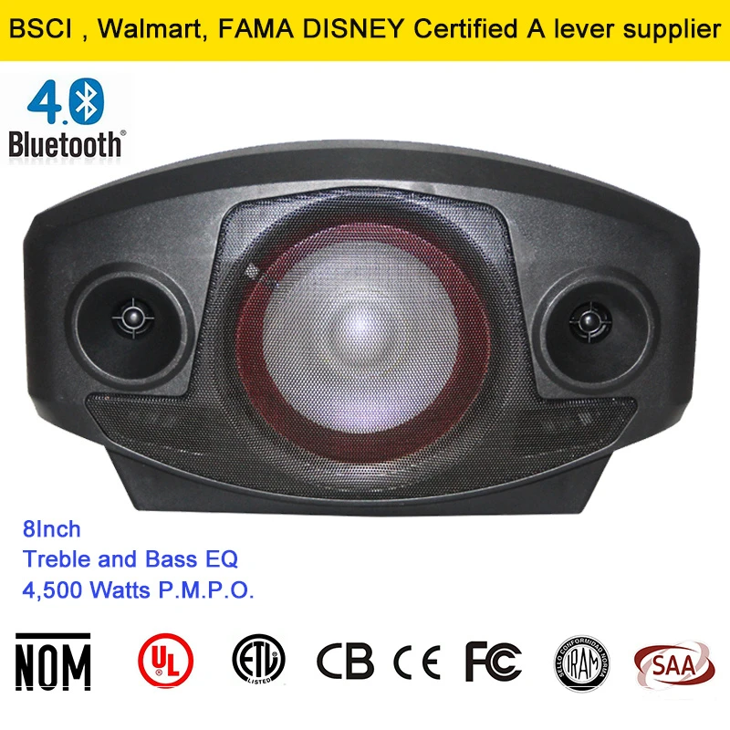 8inch Digital Display Bluetooh Speaker with USB MP3 Player