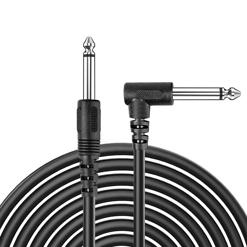 90 Degree 6.35mm Stereo Male-Male Audio Cable