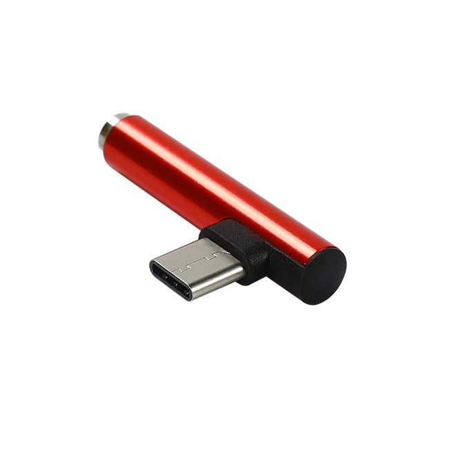 90 Degree Angled USB Type C to 3.5mm Female Headphone Jack Adapter