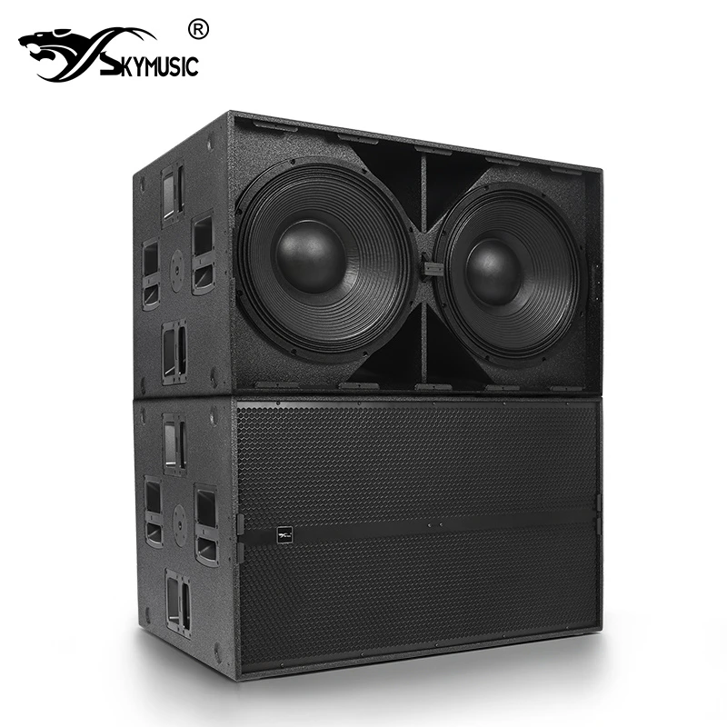 9007as Dual 21″ 7200W Active Subwoofer Professional Line Array Bass Speaker for Outdoor Concert, Live Event, DJ Party, and PA System
