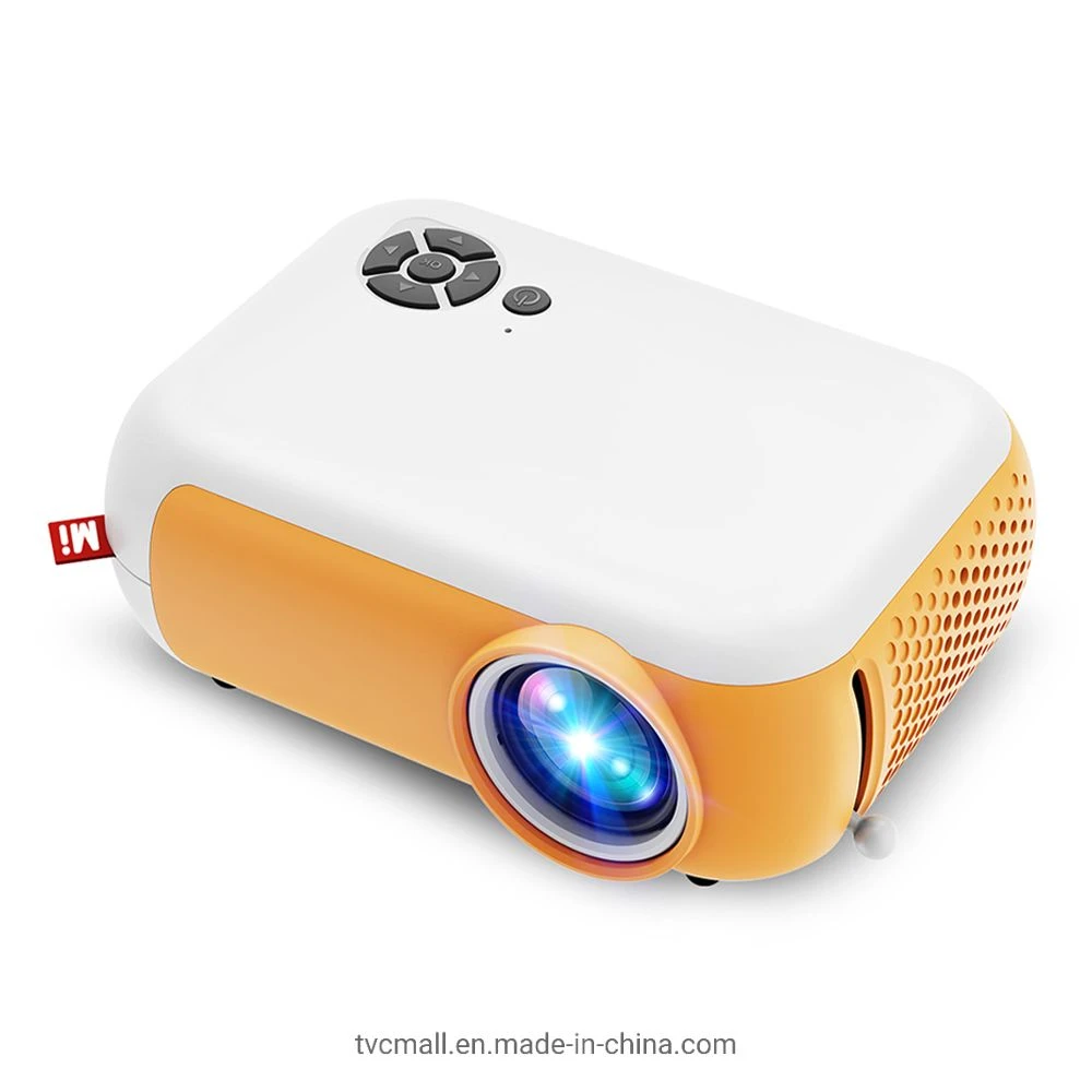 A10 480p Mini Projector LED Portable Compact Projector with HD/Audio out/USB/TF Card Ports for Home (CE RoHS FCC) – EU Plug