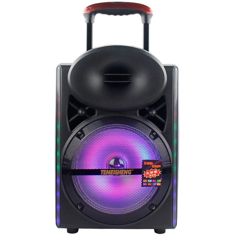 A12-3 12V 4.5ah Battery Trolley Speaker Karaoke Temeisheng 12 Inch DJ Active Powered Battery Bt Portable Audio ABS PA Speaker