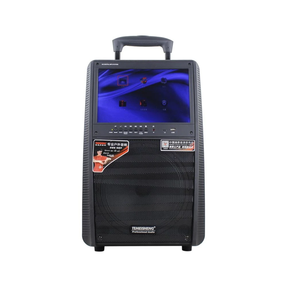A15-30 Temeisheng 150W 12 Inch Portable Active Subwoofer Home Karaoke Rechargeable Speaker with 15 Inch LCD Player