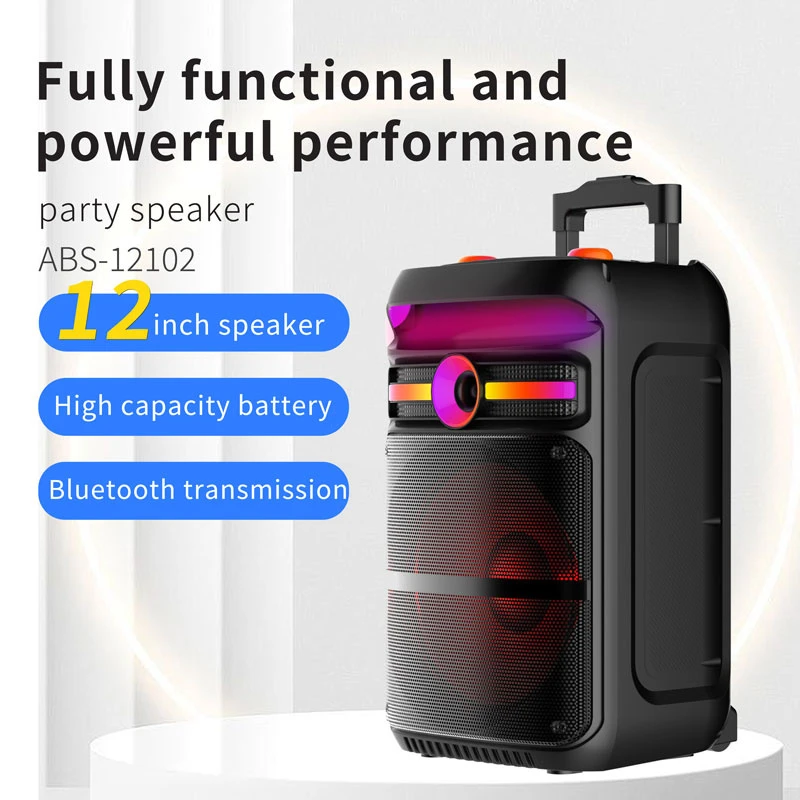ABS-12102 Powerful 12-Inch Party Speaker: 40W High-Power Blue Tooth Party Speaker