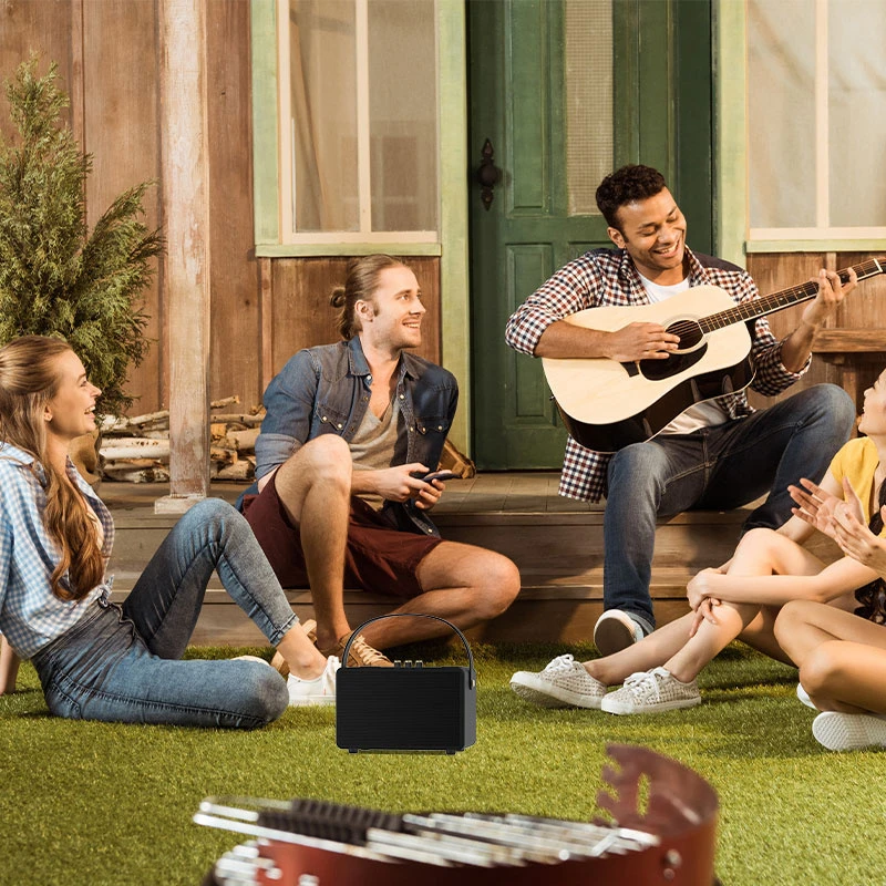 ABS-W3 Portable Wireless Speaker with Handle, 4 Inch Bluetooth Loudspeaker Ideal for Outdoor Activities and Indoor Audio