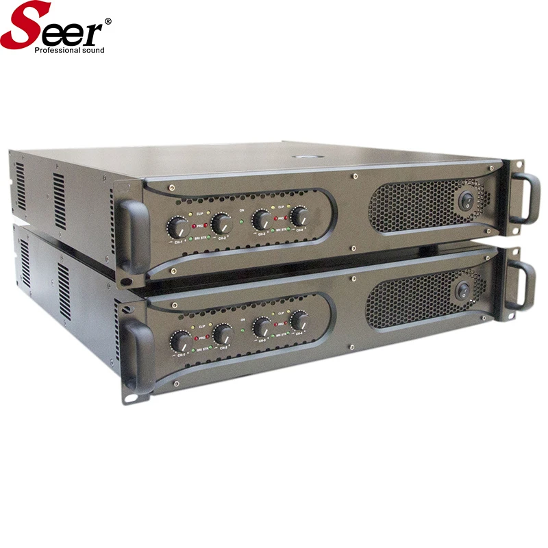 AMP Series 4 Channel Class H Professional Active Audio Array Digital Amplifiers