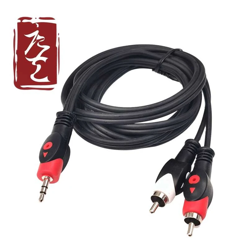 AV Audio Video RCA Cable 3.5mm 3r-3r Fish Eye Male to Male Golden Nickel Connector PVC Jacket CE/RoHS Approved Factory