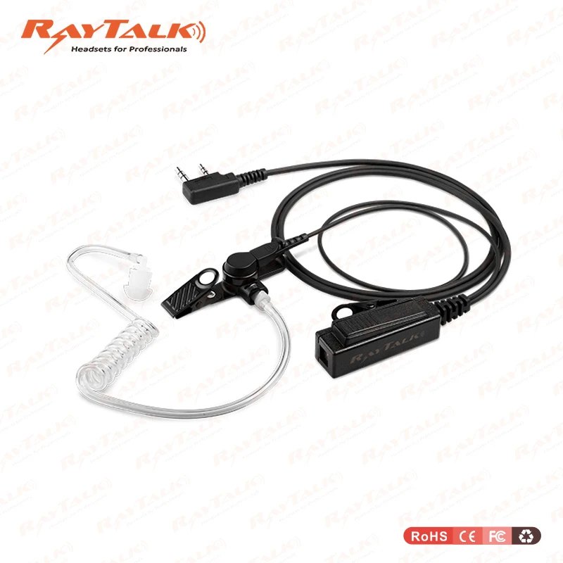 Acoustic Tube Earpiece & Ptt & Connector Optional