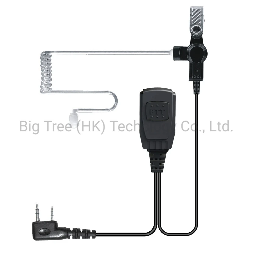 Acoustic Tube Earpiece Surveillance Kit for Motorola Kenwood Two-Way Radios Plug Customized