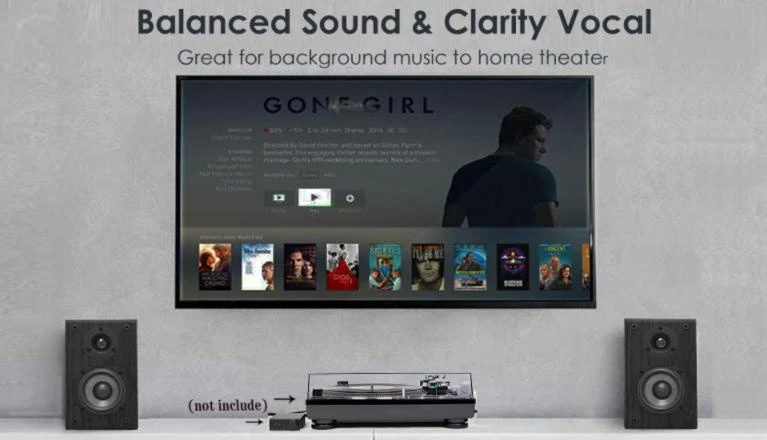 Active 2.0 Bookshelf Speaker System Ideal TV, PC, Laptop, Computer, Hi-Fi (Black)