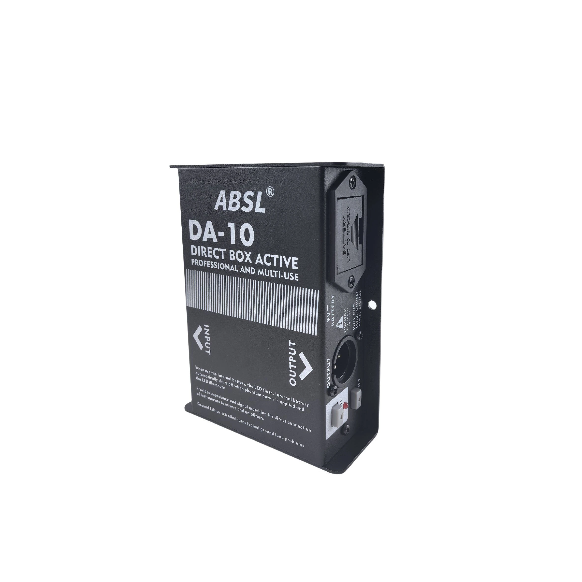 Active Da-10 Di Box Direct Box Audio for Guitar Bass Performance Bar