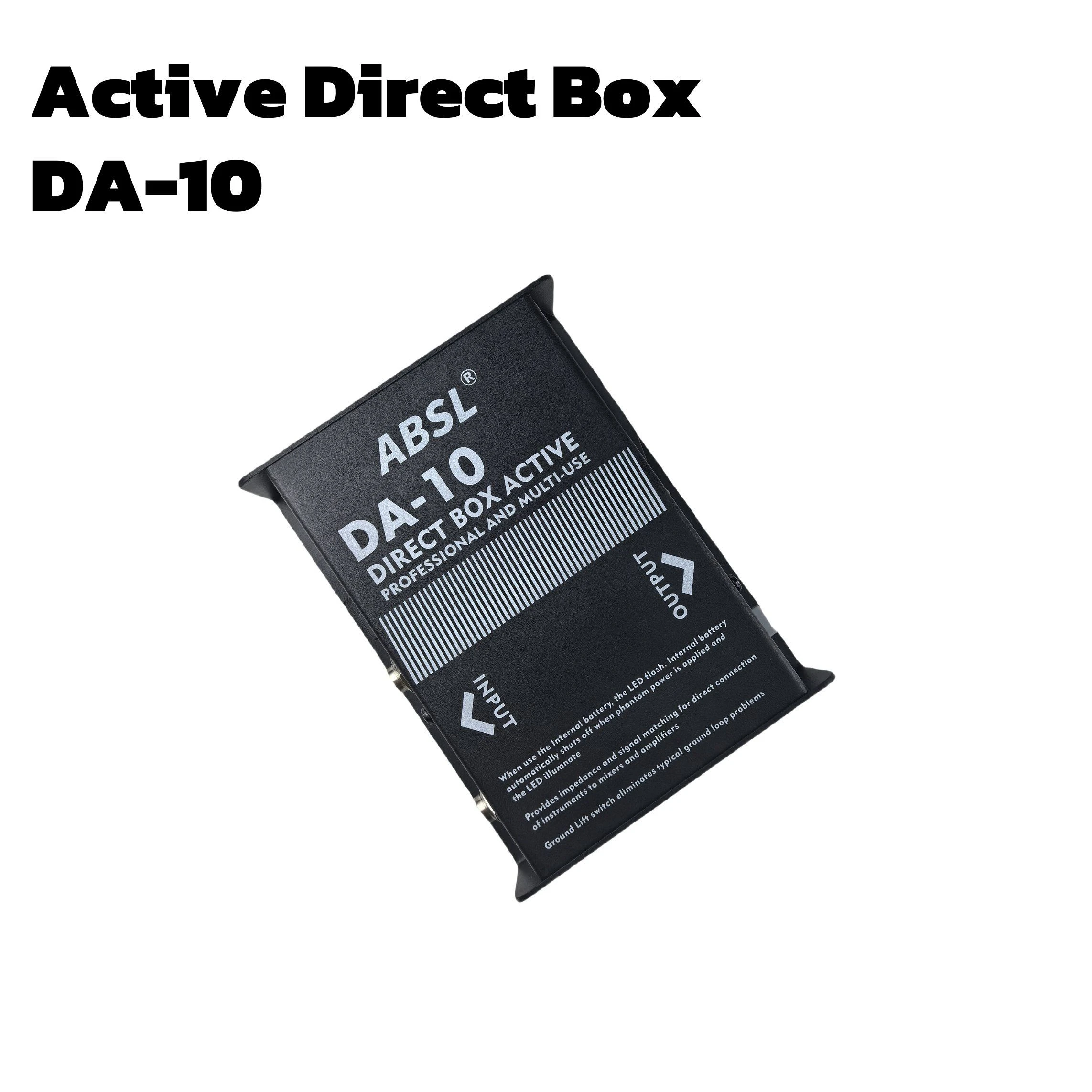 Active Direct Box Da-10 Di Box Audio with Phantom Power for Guitar