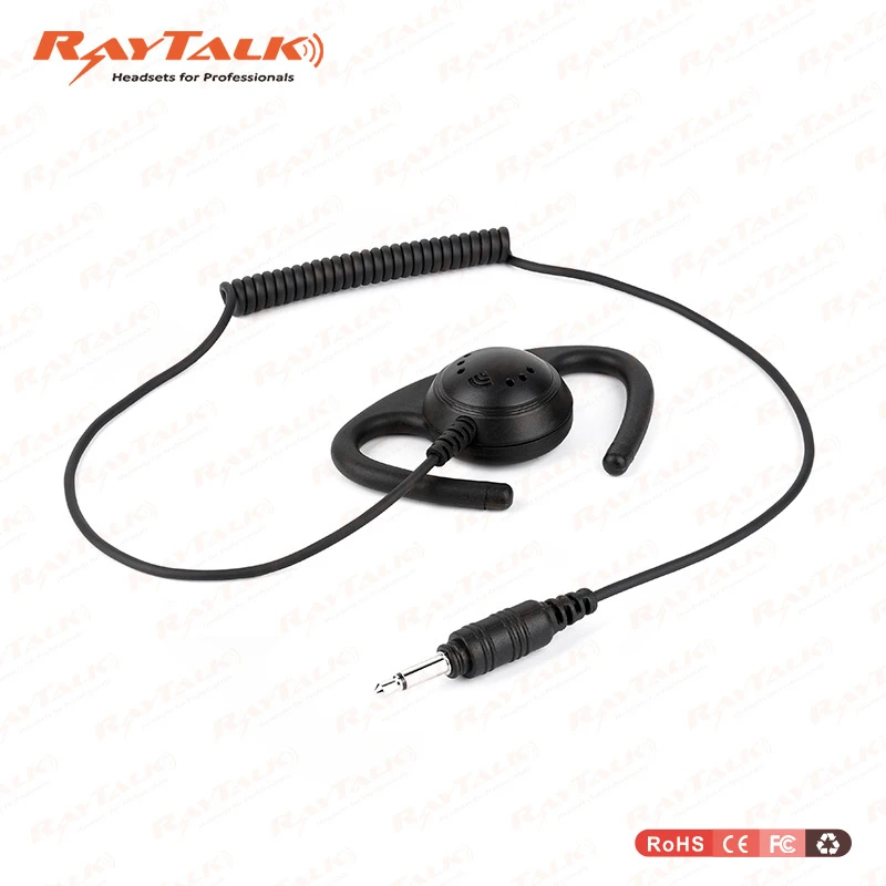 Adjustable D-Shape Radio Earpiece Listen-Only
