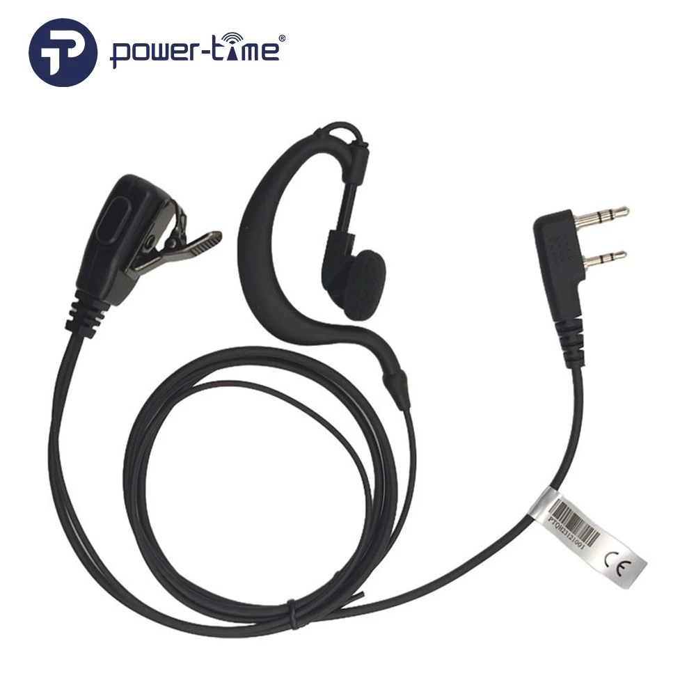 Adjustable G-Hook Earphone with 2 Pin Two-Way Radio Accessories