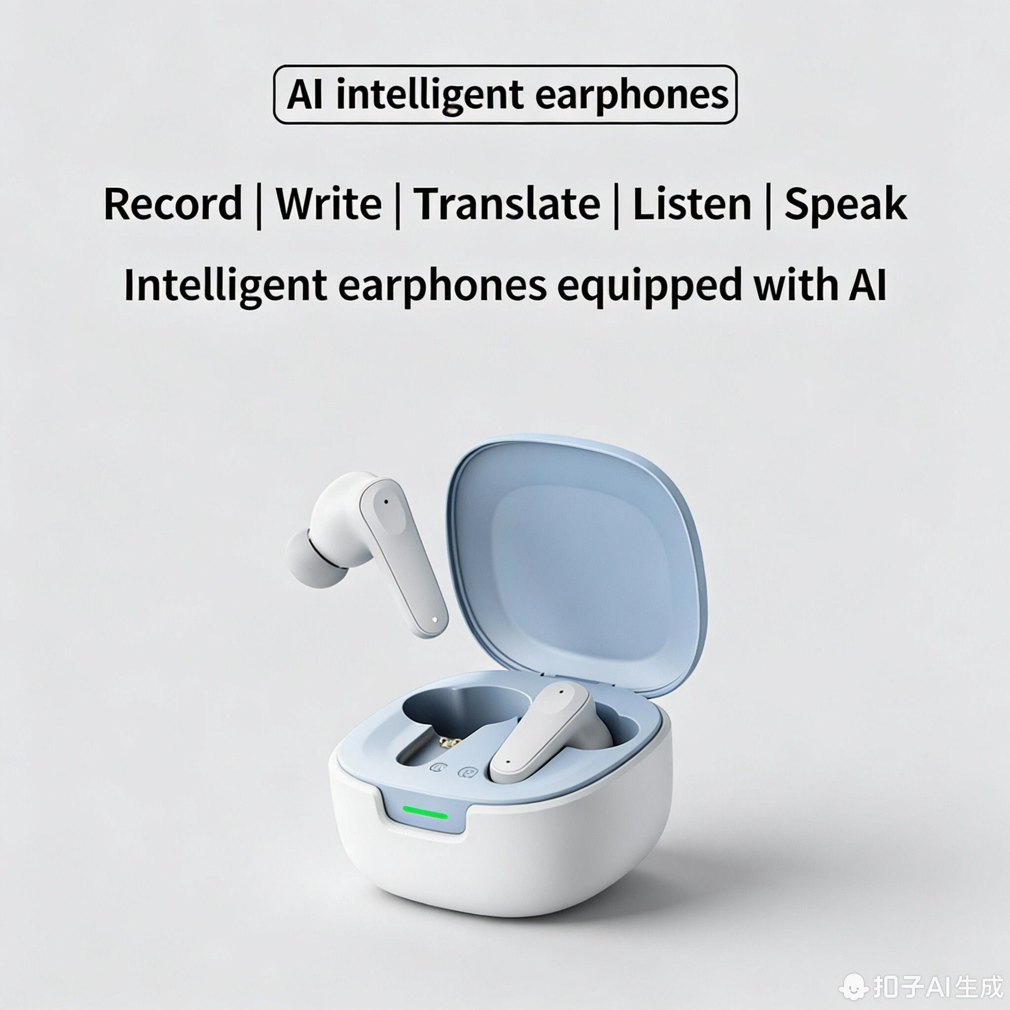 Ai Headphone Smart Meeting Assistant Earbuds Voice Recorder to Text Auto Minutes Enc Noise Reduction for Clear Calls