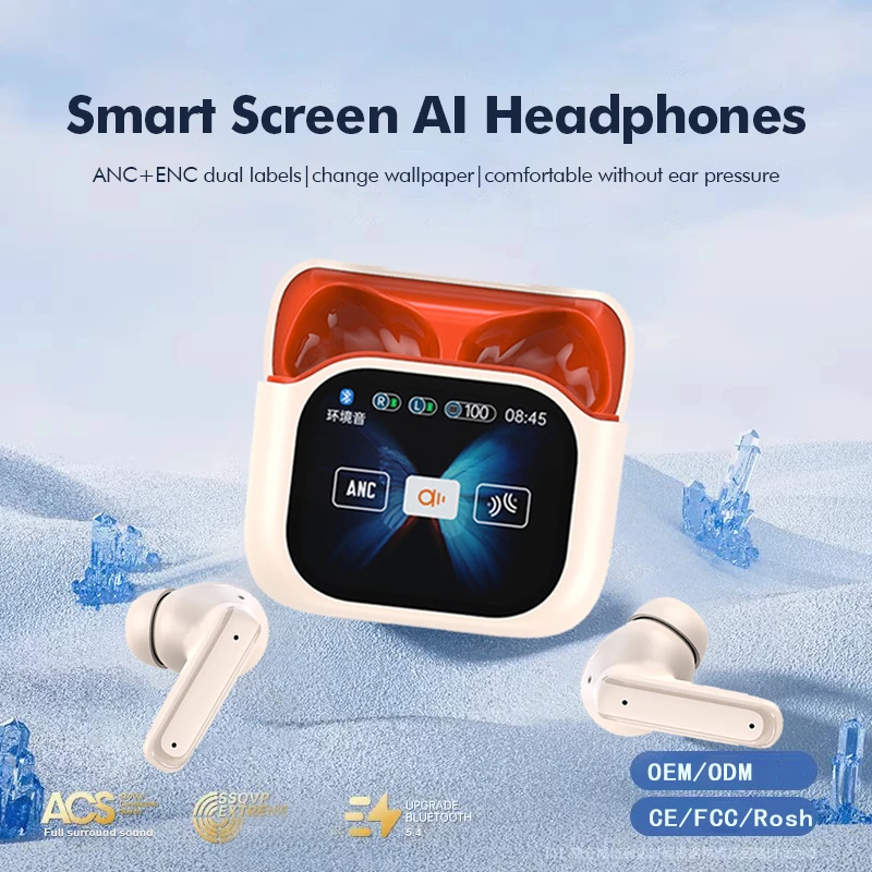 Ai Translation Headphones Charging Case Sport 5.4 Wireless Smart Translation Earbuds Headphones