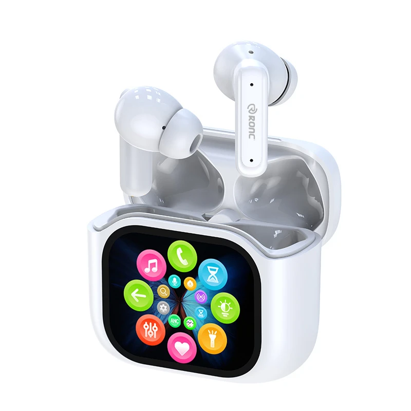 Ai Translation Wireless Earbuds Touch Screen Enc Anc Waterproof in-Ear Tws Smart Headphones
