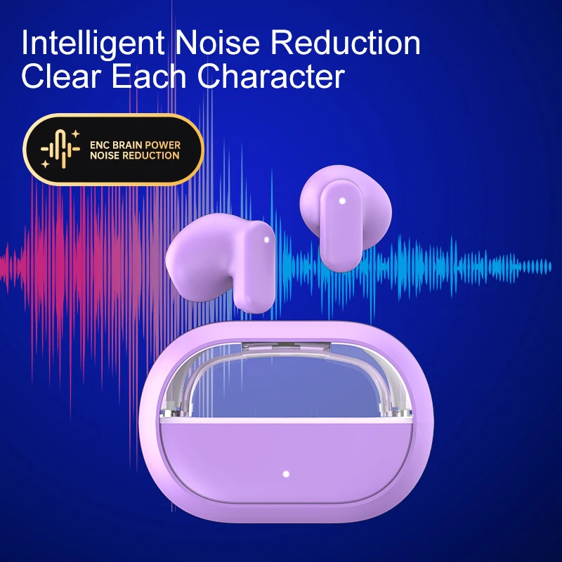 Ai Translator Earphones Wireless Enc Noise-Canceling Earbuds for Travel Abroad Conversation