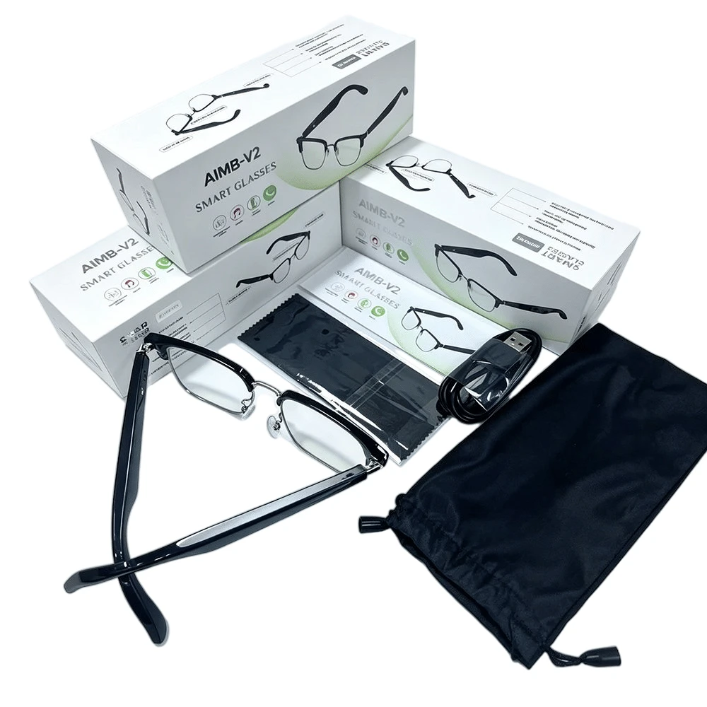 Aimb-V2 Ai Translation Smart Glasses with 8MP Camera & Audio