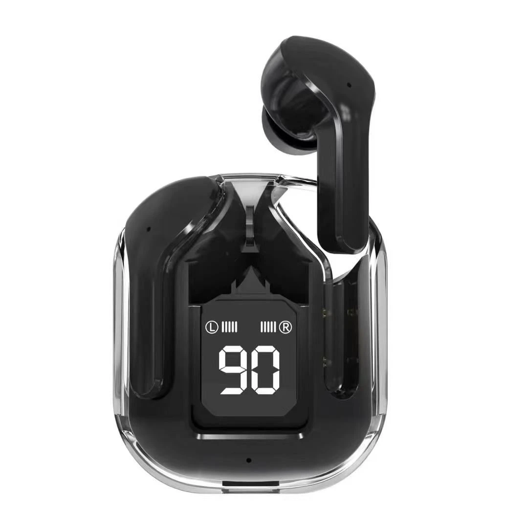 Air 31 Crystal Tws Earbuds Sports Stereo LED Digital Display Transparent Bluetooth Headphone Earphone