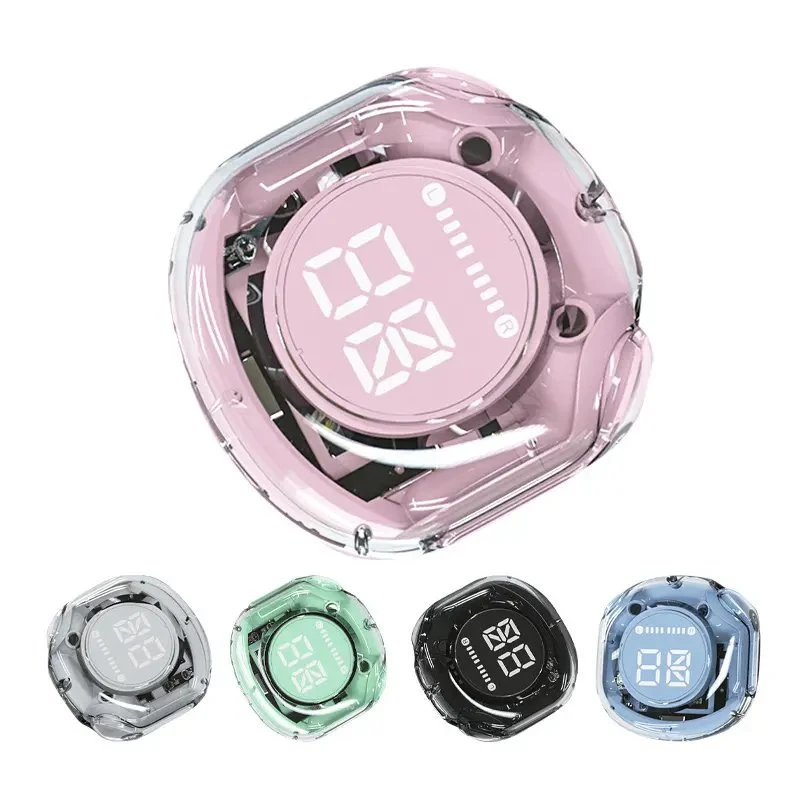 Air39 Transparent Earbuds Tws LED Display Gaming Enc Auriculares Wireless Earphone Headset