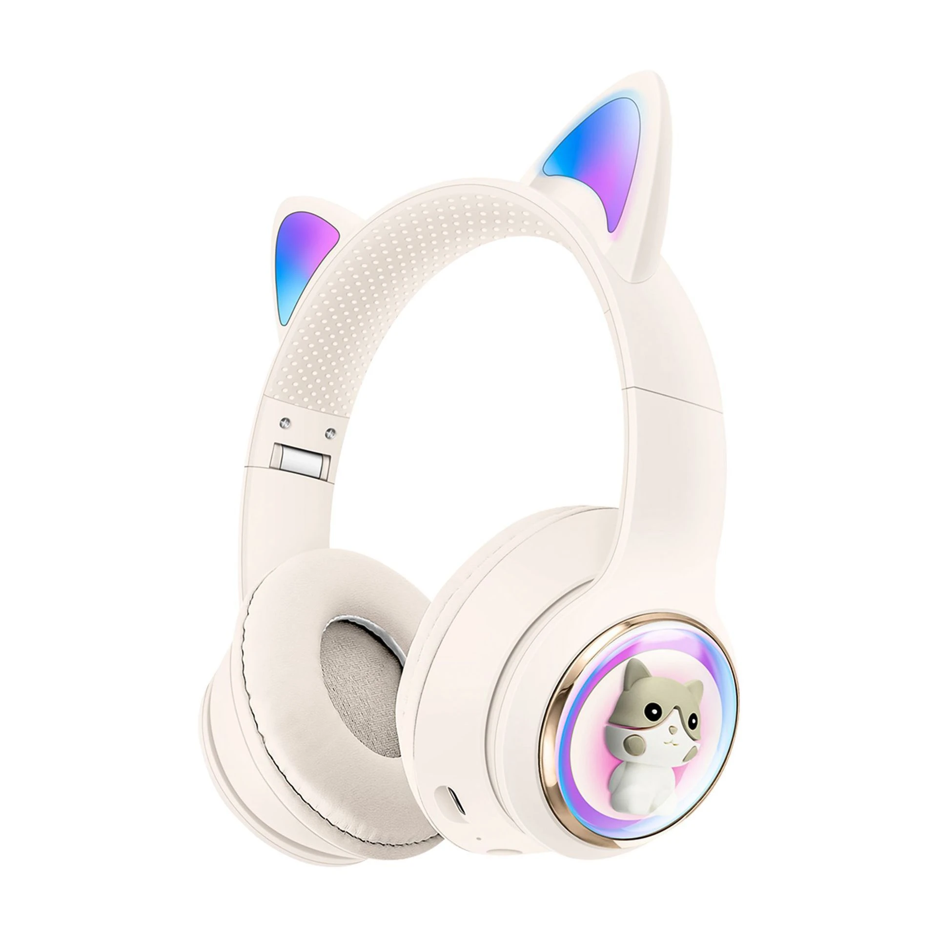 Akz Cute Space Capsule Over-Ear Bluetooth Headphones