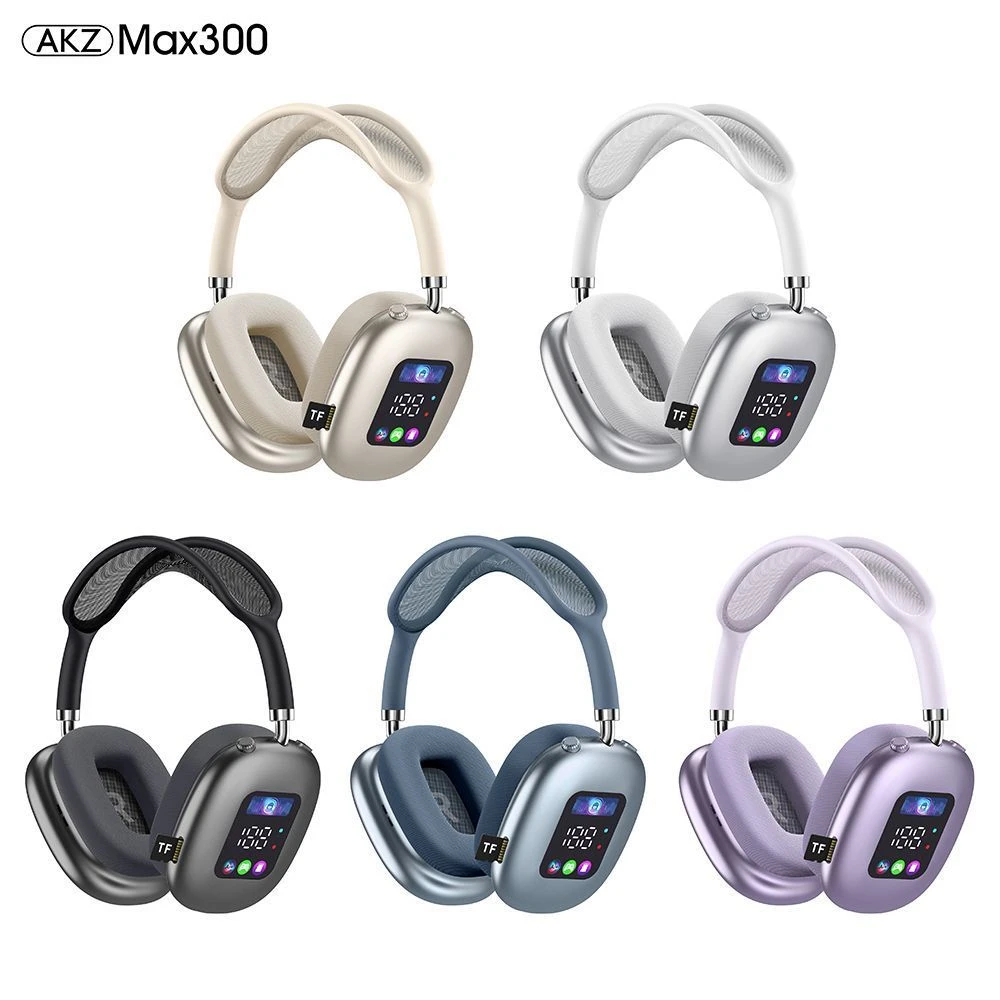 Akz Max300 RGB Digital Display Headset with Card Reader