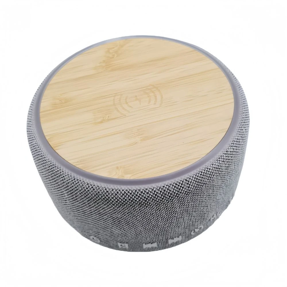 Alarm Clock White Noise Machine Wireless Charger Bluetooth Speaker Music Player Powerful Subwoofer Bass Support Bt FM