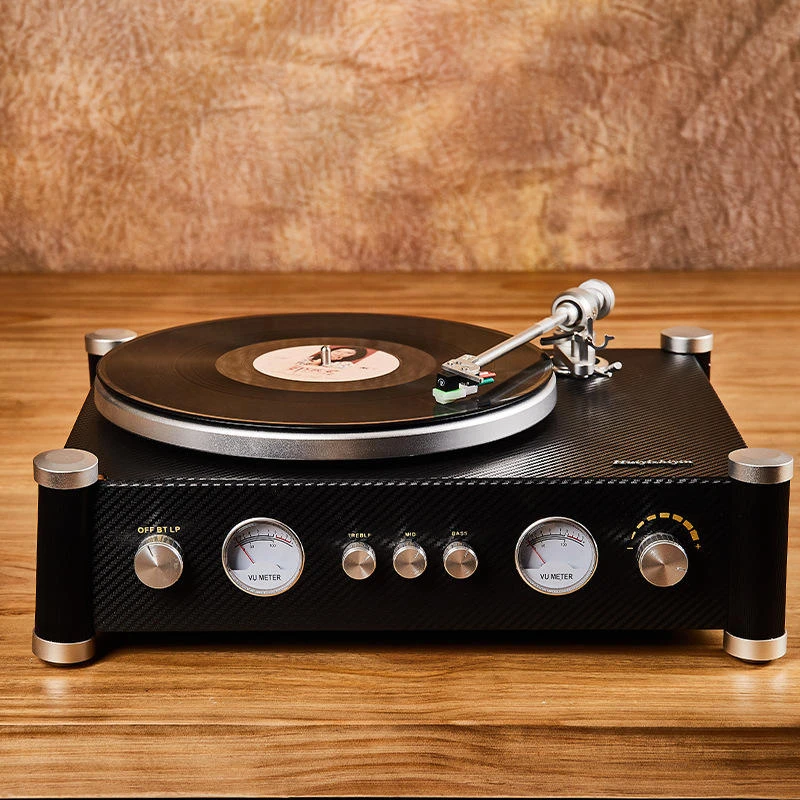 All-in-One Dedicated Vinyl Lp Turntable Music Bluetooth Speaker Gramophone Stereo Sound Phonograph Metal Tonearm Vinyl Record Player