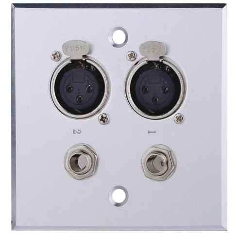 Aluminum XLR Wall Socket, Face Plate (9.2035)