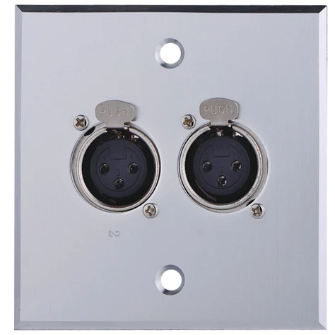 Aluminum XLR Wall Socket, Face Plate (9.2036)