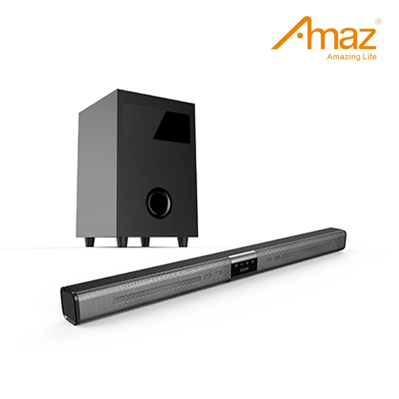 Amaz TV Sound Bar 2.1CH Soundbar with 4inch Subwoofer 40W Sound Bars for TV 130 dB Wireless Sound System