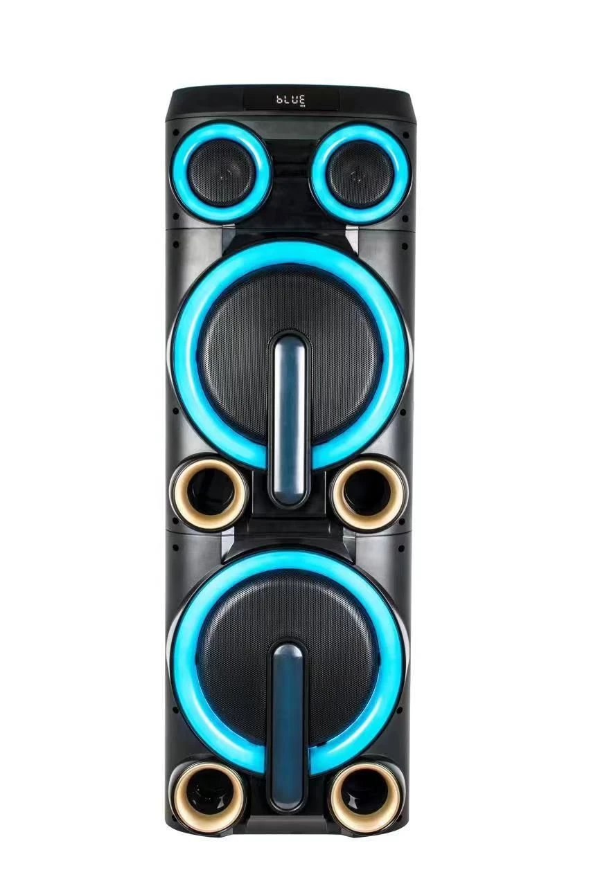 Amazon Best Selling Wooden Karaoke Outdoor Portable Dual 10 Inch Wood Bt Speaker