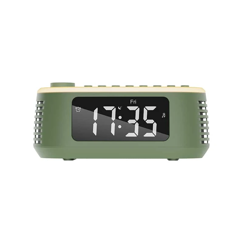 Ambient Portable Rechargeable Bluetooth Alarm Clock Speaker with FCC