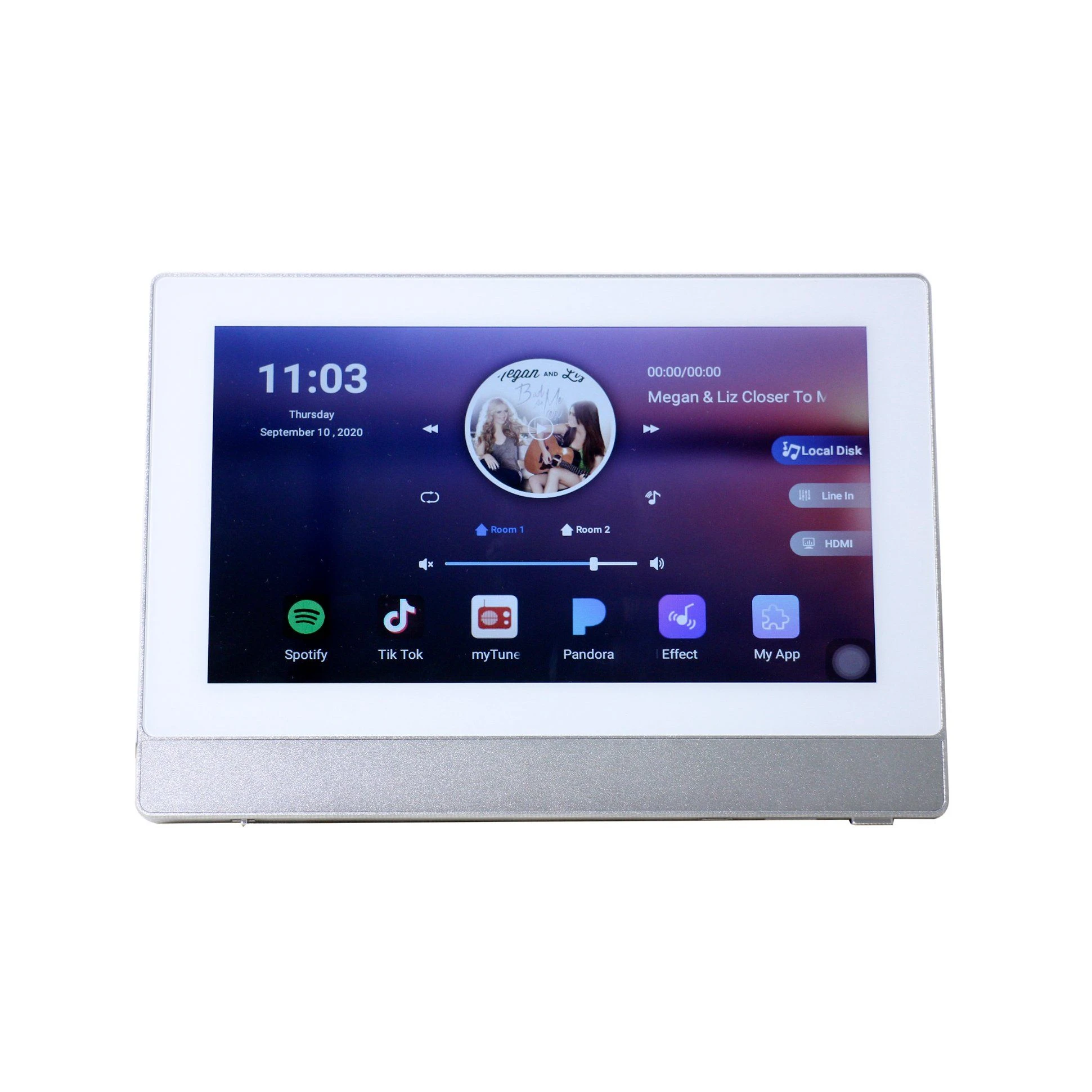 Android Wall Amplifier 7 Inch Touch Screen 8 Channels Equipped with Bluetooth, USB / TF, FM Radio for Home Audio System