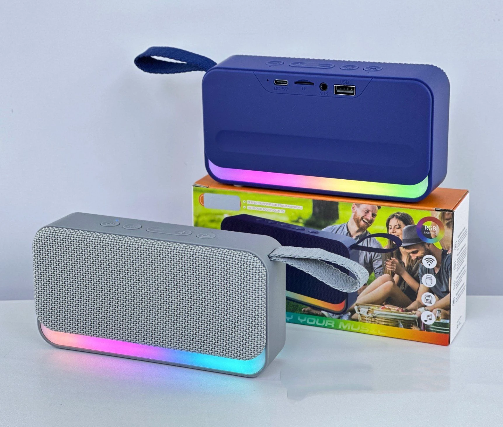 Anxun Best Selling LED Light Portable Suction Cup Mini Shower Rechargeable Battery Wireless Bluetooth Speaker