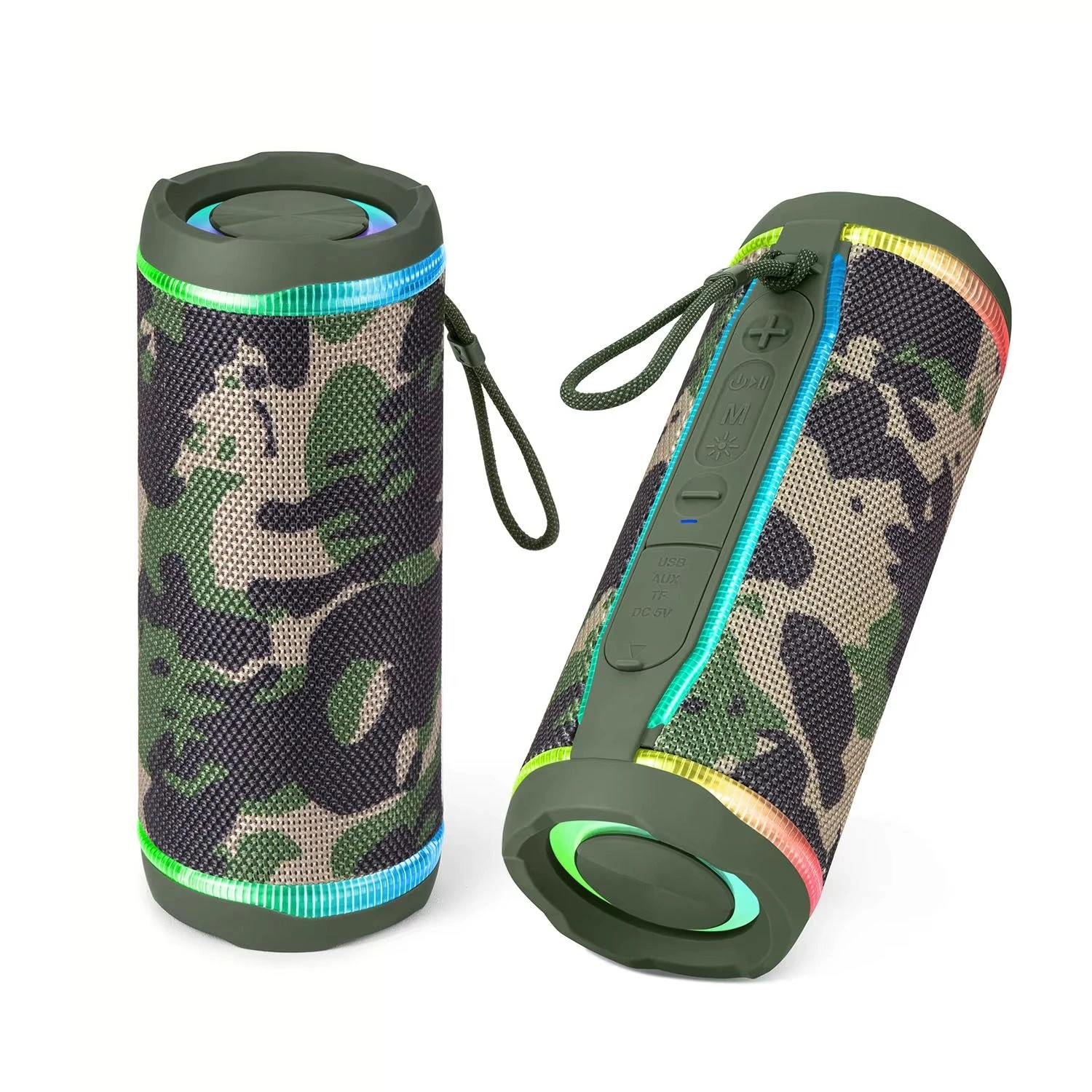 Anxun New Factory Price Fast Shipping Portable Wireless Waterproof Portable Bluetooth Outdoor Flip 6 RGB LED Bulb Light Bluetooth Speaker