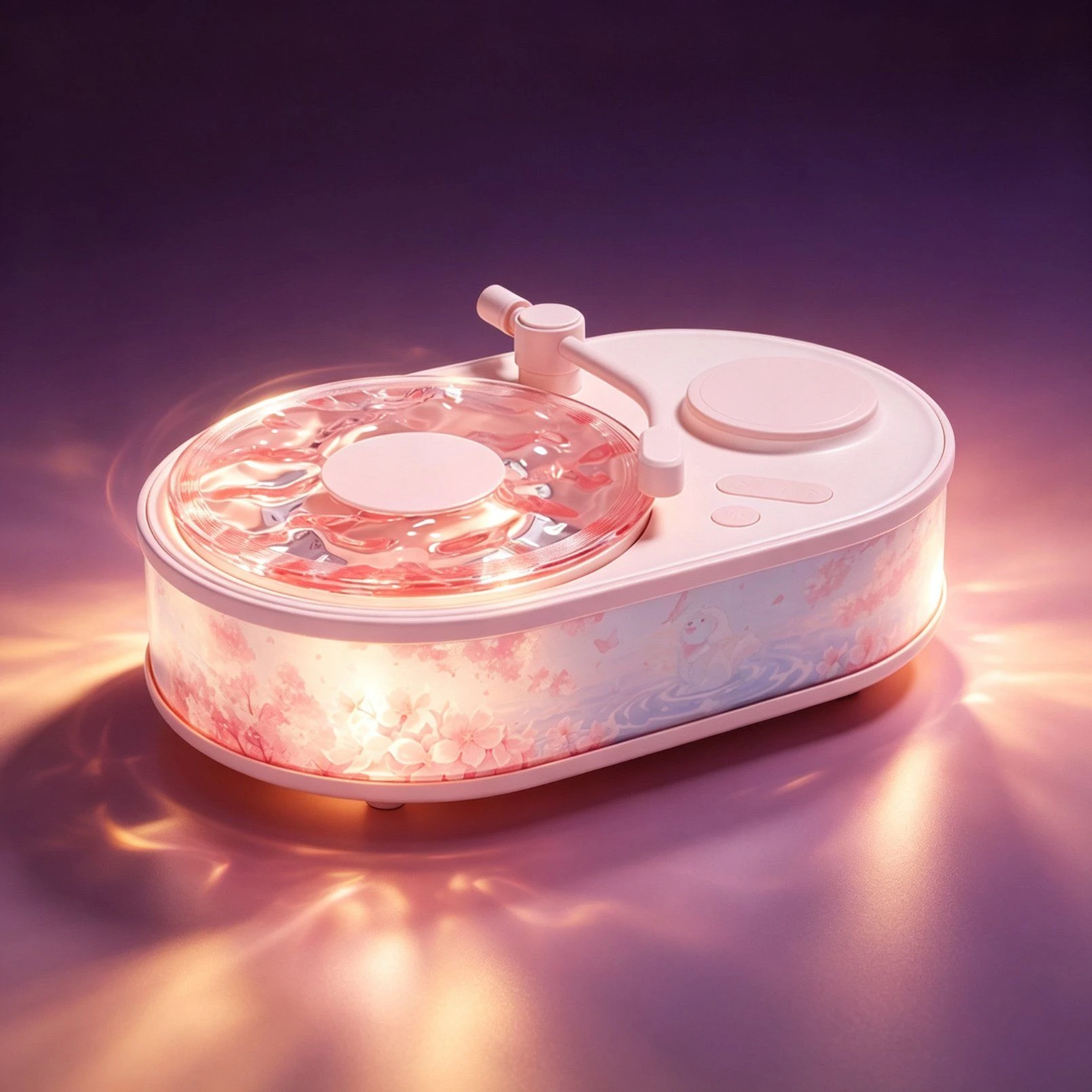 Artistic Panoramic Light Bluetooth Speaker with Fast Wireless Charging for Desk