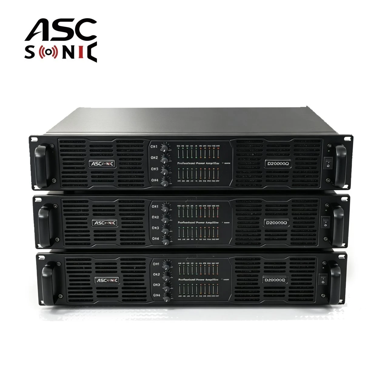 Ascsonic 4 Channel 20000 Watts D20000q Class D Audio Power Amplifier