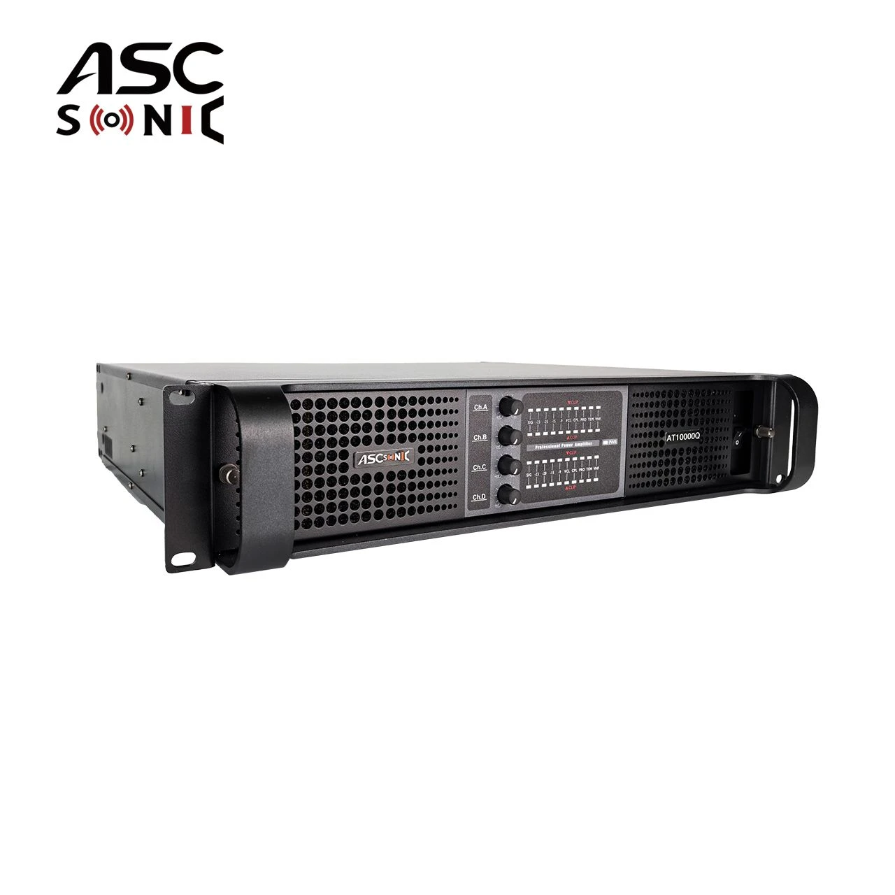 Ascsonic Speaker System At10000q 4 Channel Professional Audio Stage Power Amplifier