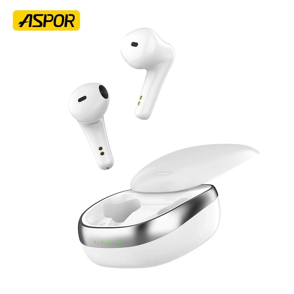 Aspor A606 Tws Headphone Hot-Sell Bluetooth Earbuds Lightning Charging