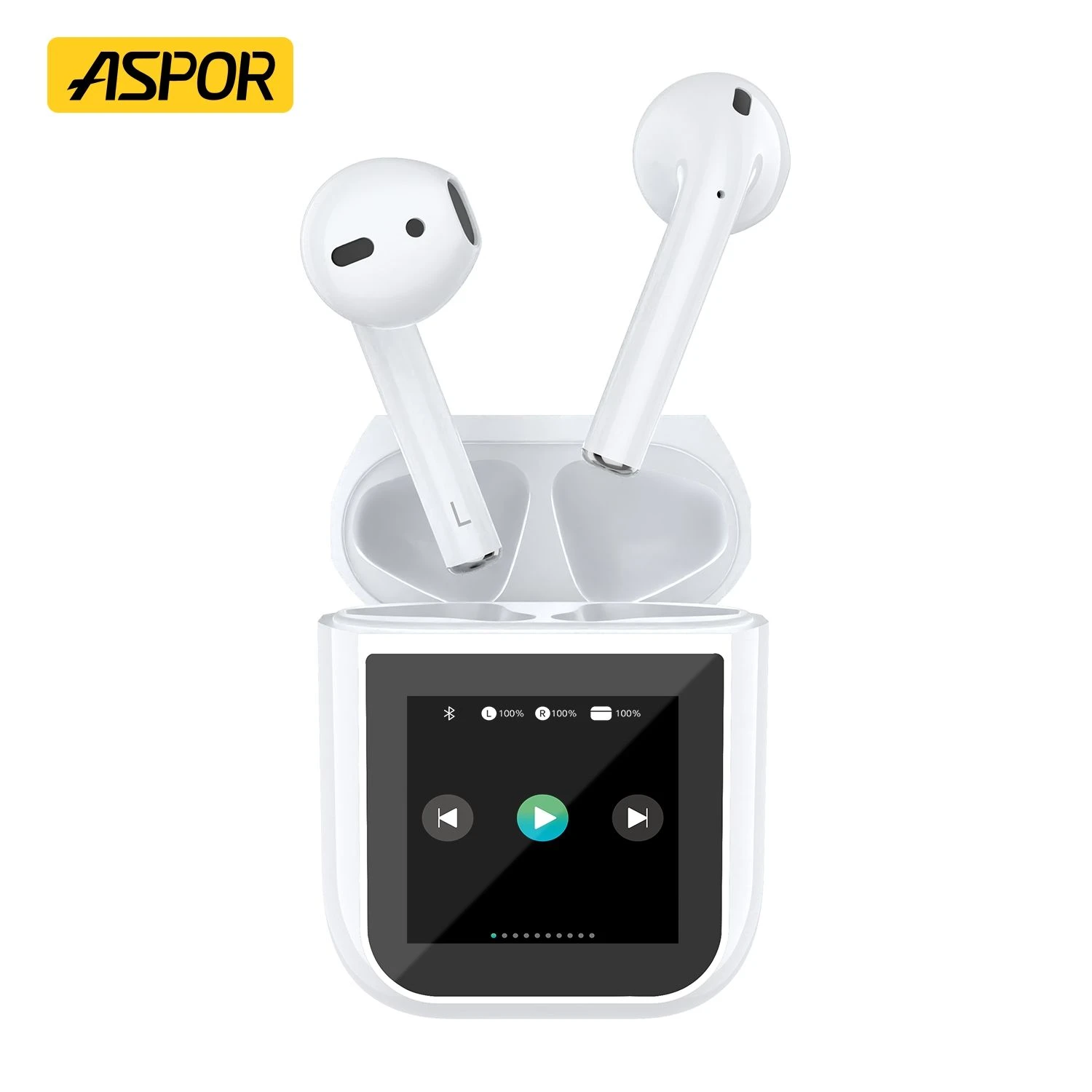 Aspor A632 True Wireless Stereo Bt5.3 Waterproof Handfree Smart Bracelet 5.3 Earbuds Tws Headset Earphone in-Ear Headphone