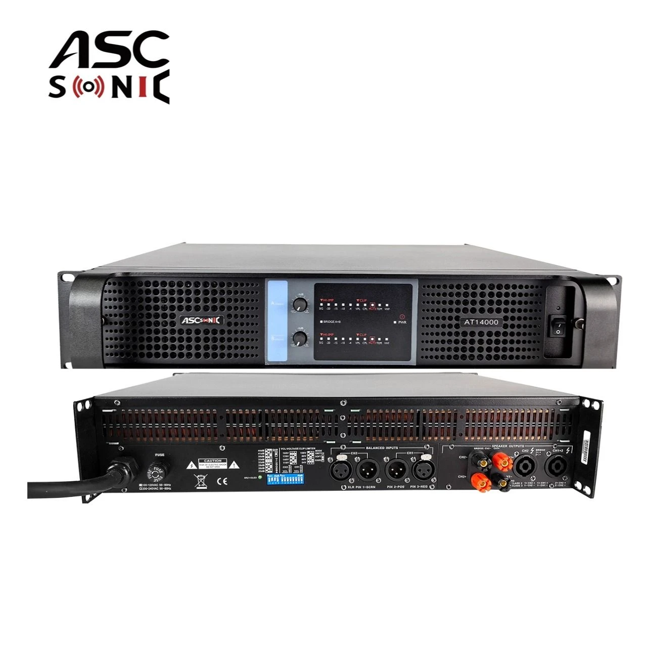At14000 PRO DJ 2 Channels Audio Amplifier Switching Power Amplifier