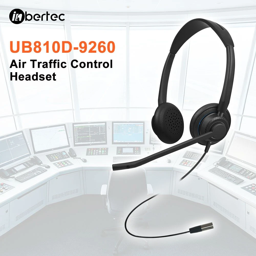 Atc HD Speech Intelligibility Hearing Protection Ergonomic Microphone Headset for Controllers