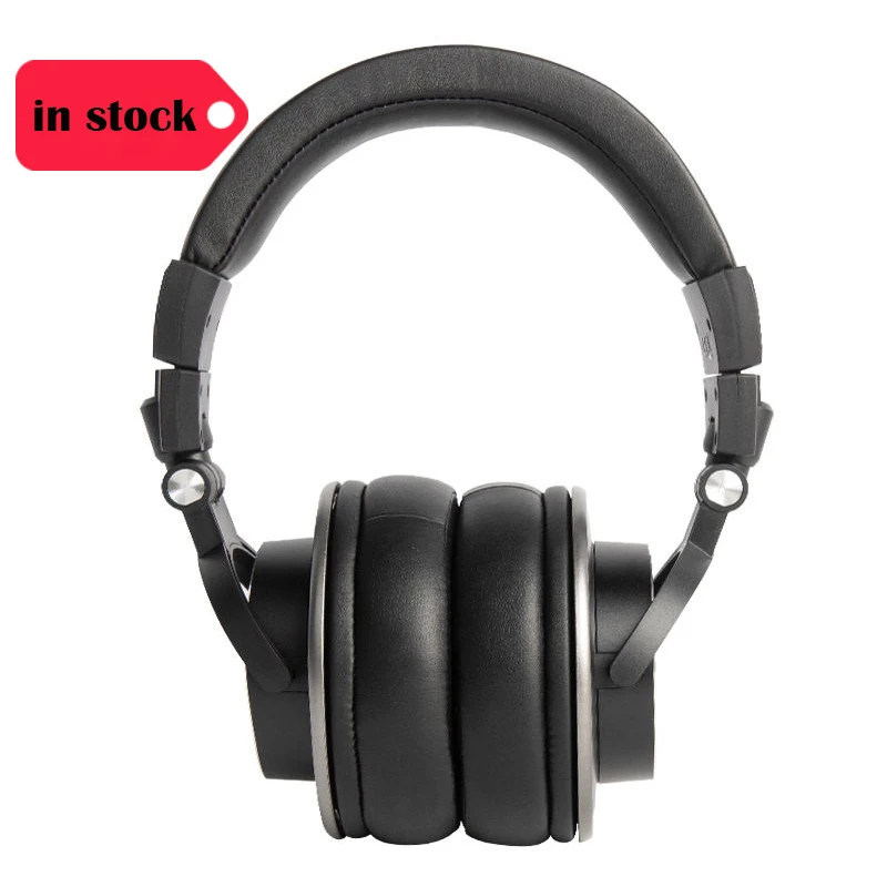 Audfine in Stock Dh7600 Foldable with Coiled Cable Rotatable Earcups Wired Over-Ear DJ Monitoring Headphone for Club