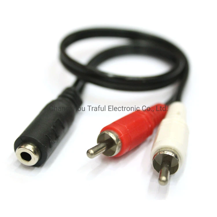 Audio Cable 3.5mm Female to 2RCA Female Adapter