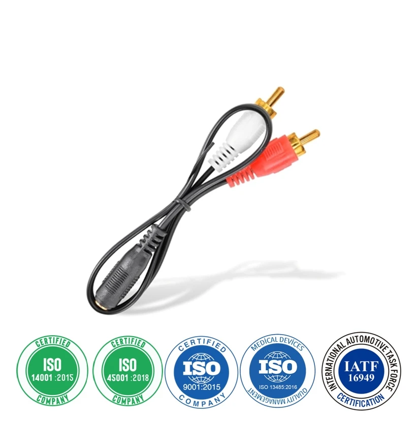 Audio Cable RCA Cables RCA to 3.5mm Stereo AV Cable Assembly