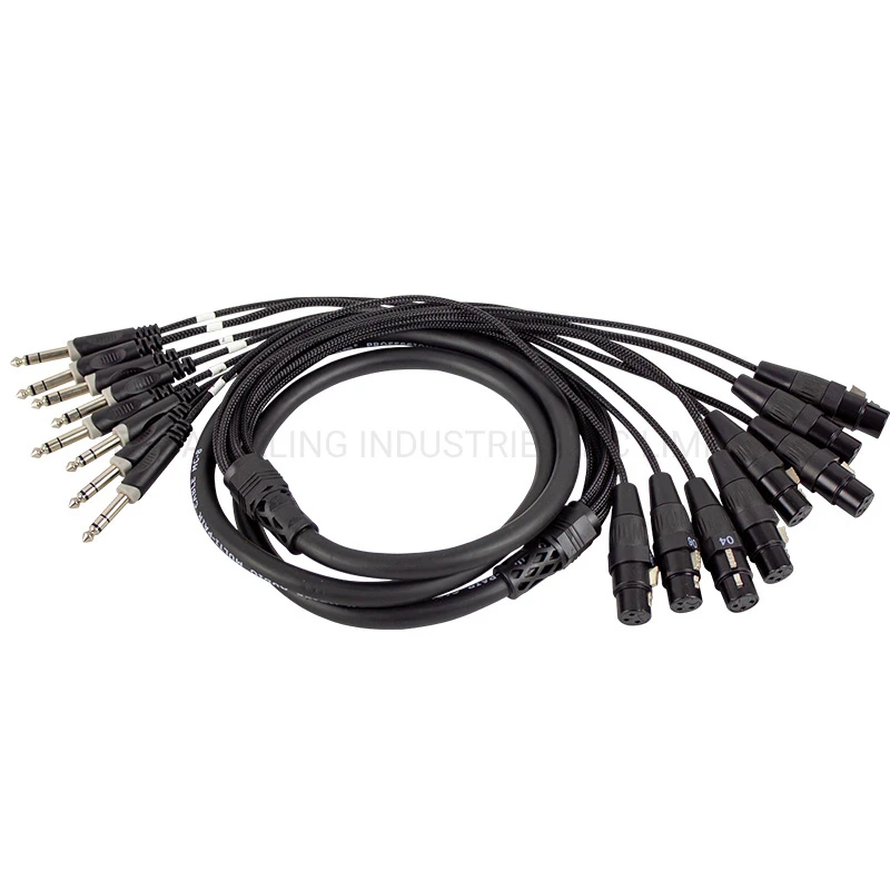 Audio Connector XLR to Trs 1/4″ Stereo Plug Multi-Core Flexible PVC Snake Control Cable