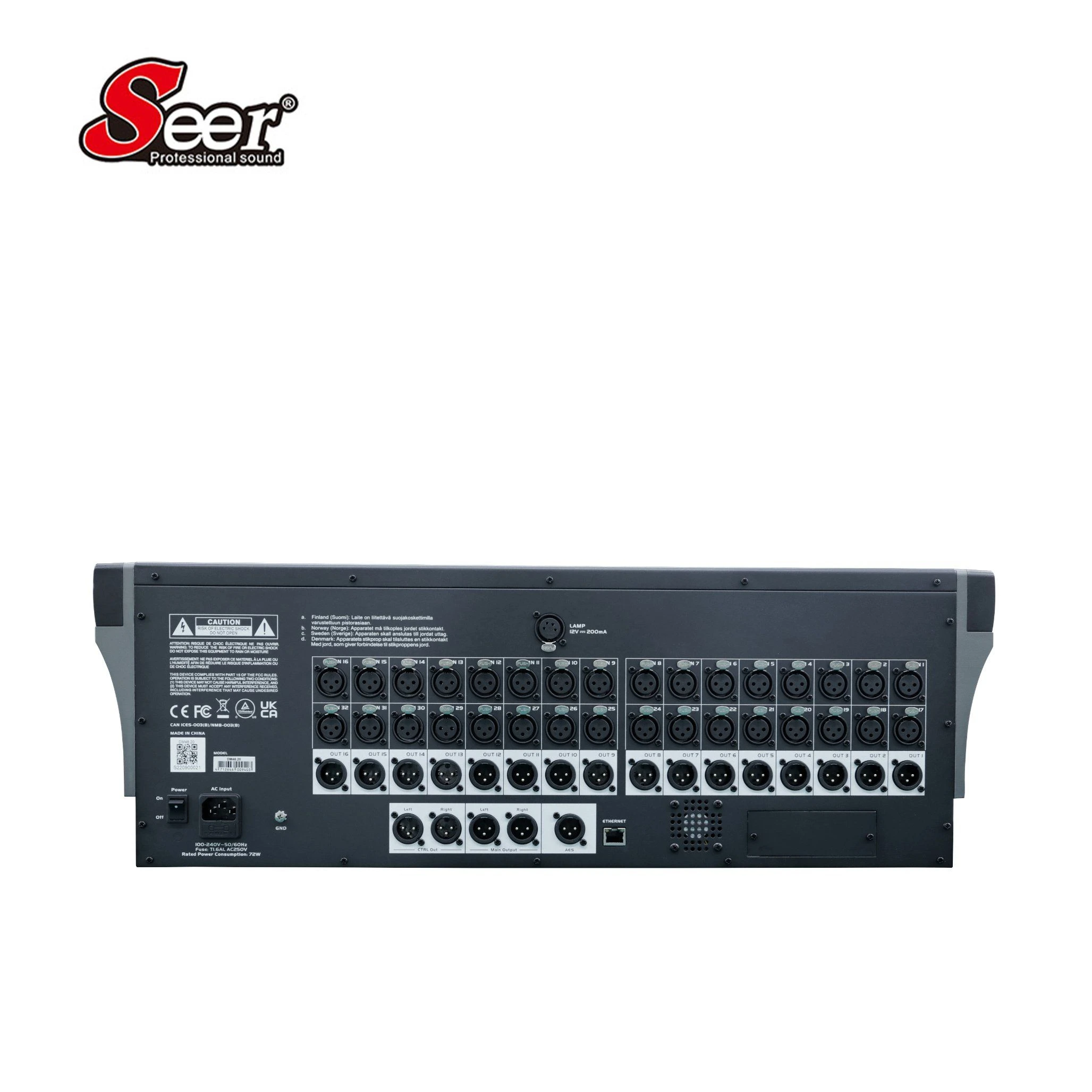 Audio Console Mixer, Musical Instrument Mic Line Mixer USB